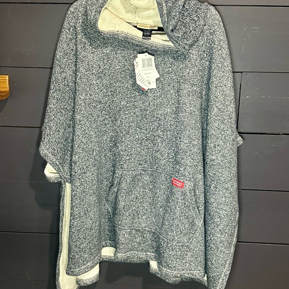 Heather Gray Women's Poncho Sweater